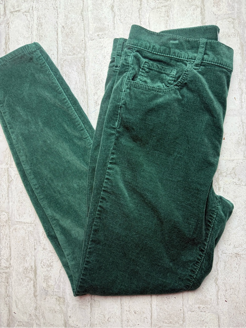 Ann Taylor Loft Women’s Pants Size 8 Green Velvet  Skinny Stretch NEW NWOT 😍
